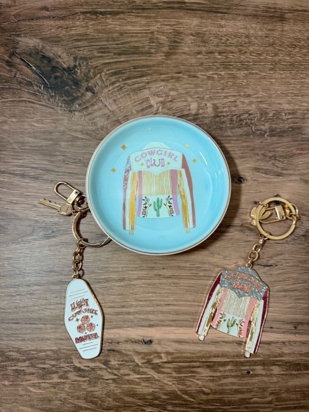 Vegas Cowgirl Tray Keychain Bundle Western Set